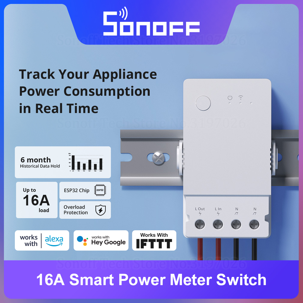 Sonoff Basic Switch - Sonoff Pow Oorsprong 16A Smart Power