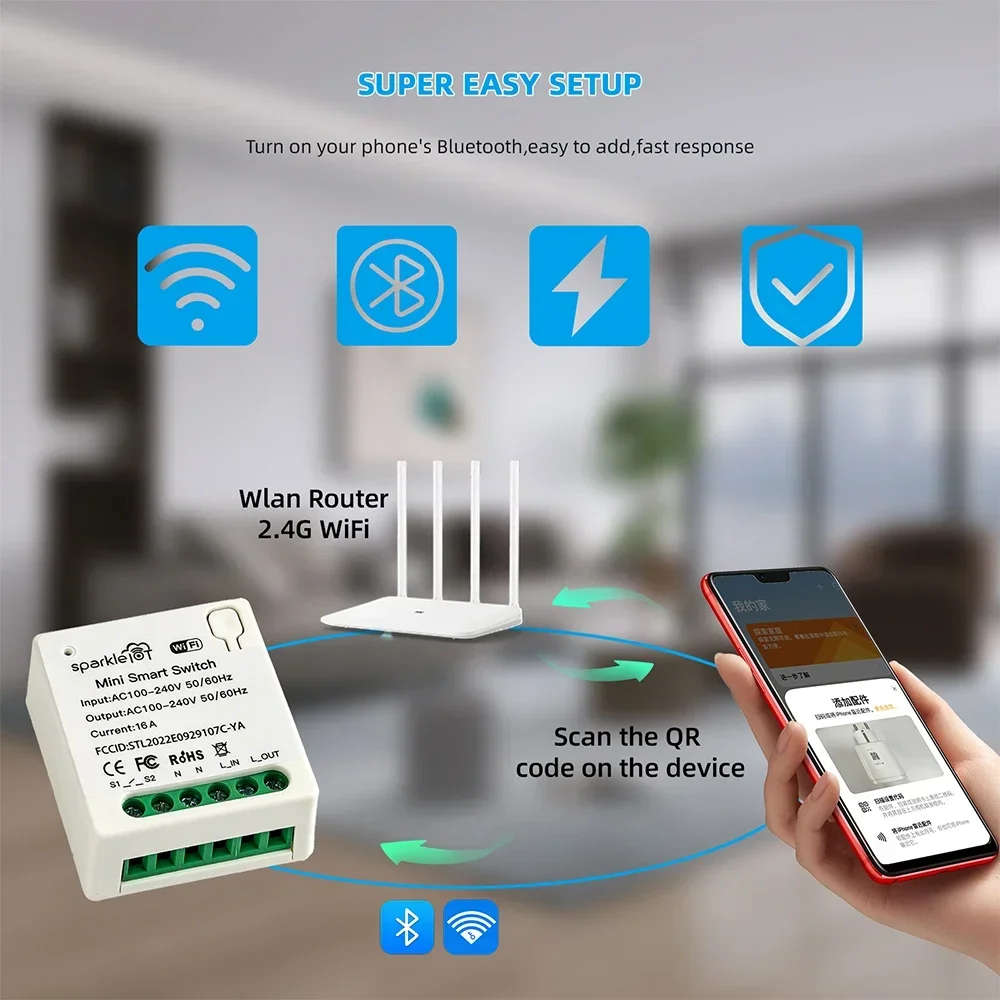 16A Matter WIFI Smart Switch A - Home Automation Tutorial recensie en prijs